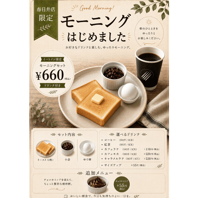 ☕️モーニング☕️